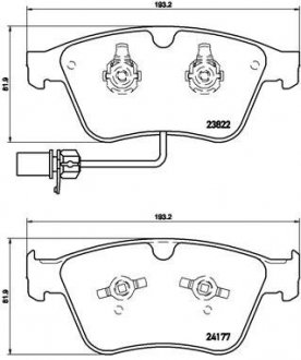 Колодки гальмівні дискові BREMBO P05 003 (фото 1)