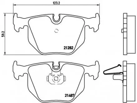 Гальмівні колодки дискові BREMBO P06 020