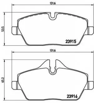 Тормозные колодки дисковые BREMBO P06 034