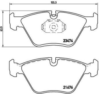 Тормозные колодки, дисковый тормоз.) BREMBO P06042