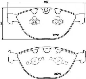 Колодки гальмівні дискові BREMBO P06 047