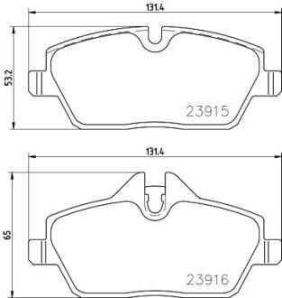 Гальмівні колодки, дискові BREMBO P 06 091E