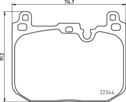 Комплект передних тормозных колодок BREMBO P06097 (фото 1)