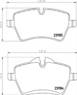 Тормозные колодки дисковые BREMBO P06 104 (фото 1)