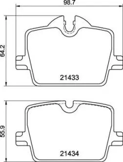 Комплект гальмівних колодок задній BREMBO P06114