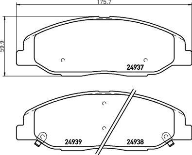 Тормозные колодки дисковые BREMBO P09 016