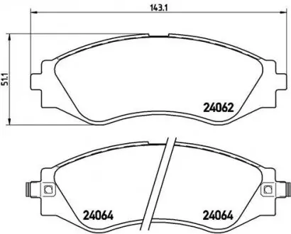 Гальмівні колодки дискові BREMBO P10 006 (фото 1)