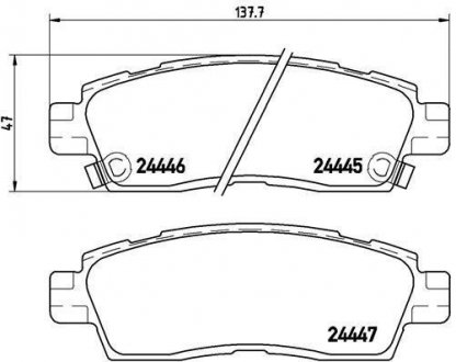 Тормозные колодки, дисковый тормоз.) BREMBO P10010 (фото 1)