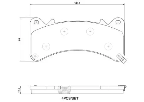 Гальмівні колодки, дискові BREMBO P 10 103