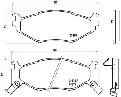 Тормозные колодки, дисковый тормоз.) BREMBO P11007
