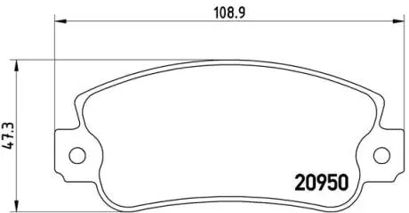Тормозные колодки, дисковый тормоз.) BREMBO P23021