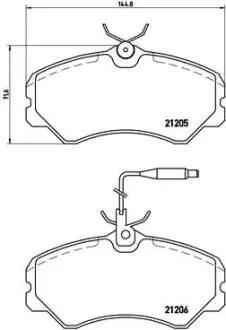 Тормозные колодки, дисковый тормоз.) BREMBO P23023