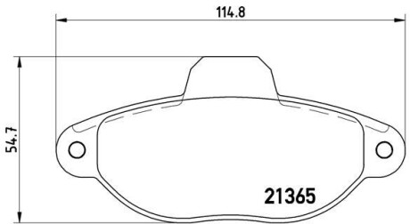 Гальмівні колодки, дискове гальмо (набір) BREMBO P23054