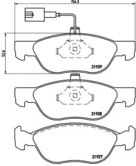 Тормозные колодки, дисковый тормоз.) BREMBO P23070