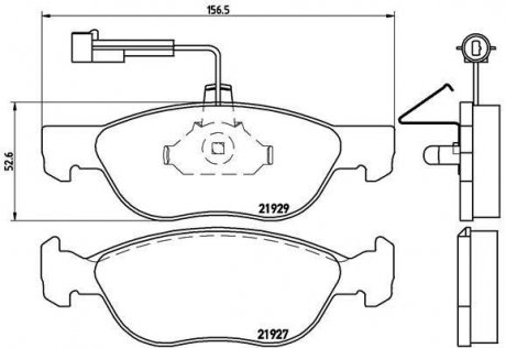 Гальмівні колодки, дискове гальмо (набір) BREMBO P23071 (фото 1)