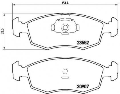 Тормозные колодки, дисковый тормоз.) BREMBO P23079 (фото 1)