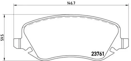 Тормозные колодки, дисковый тормоз.) BREMBO P23088
