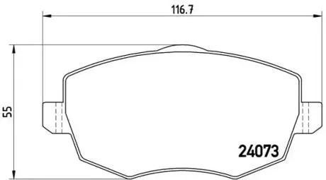 Тормозные колодки, дисковый тормоз.) BREMBO P23094