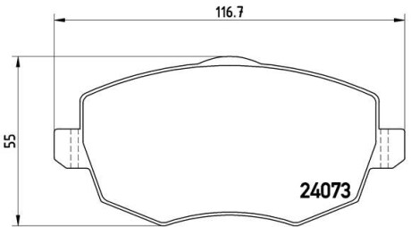 Тормозные колодки, дисковый тормоз.) BREMBO P23095