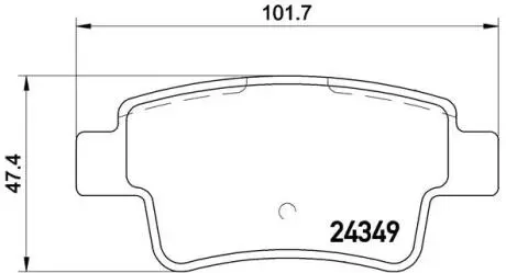 Гальмівні колодки, дискове гальмо (набір) BREMBO P23104