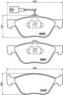 Тормозные колодки, дисковый тормоз.) BREMBO P23112