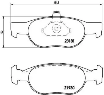 Тормозные колодки, дисковый тормоз.) BREMBO P23125