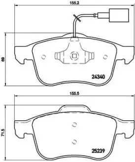 Керамические тормозные колодки BREMBO P23132