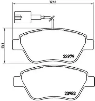 Колодки гальмівні дискові, к-кт. BREMBO P23140