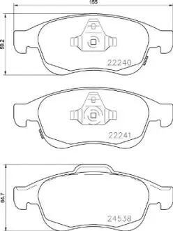 Тормозные колодки.) BREMBO P23165