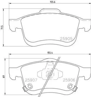 Автозапчасть BREMBO P23167