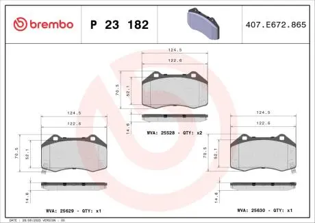 Гальмівні колодки MX-5 IV (ND__), 04.1 BREMBO P23182
