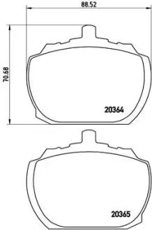 Тормозные колодки, дисковый тормоз.) BREMBO P24004