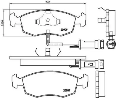 Тормозные колодки, дисковый тормоз.) BREMBO P24007