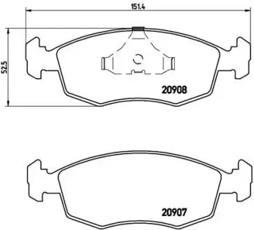 Тормозные колодки, дисковый тормоз.) BREMBO P24019