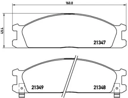 Гальмівні колодки, дискове гальмо (набір) BREMBO P24026