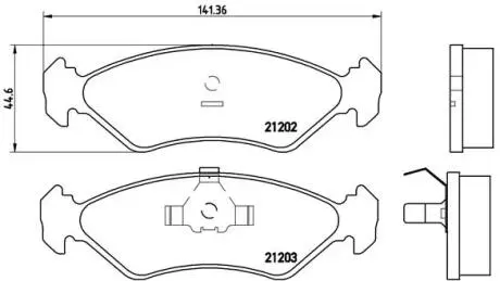 Тормозные колодки, дисковый тормоз.) BREMBO P24028