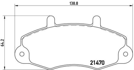 Гальмівні колодки, дискове гальмо (набір) BREMBO P24032 (фото 1)