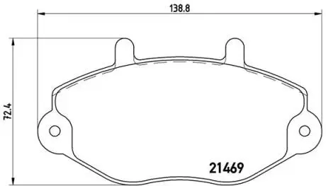 Тормозные колодки, дисковый тормоз.) BREMBO P24033
