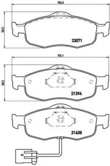 Гальмівні колодки, дискове гальмо (набір) BREMBO P24034