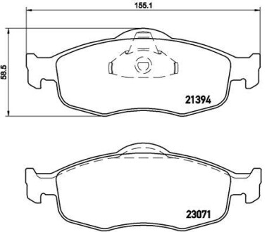 Тормозные колодки, дисковый тормоз.) BREMBO P24037