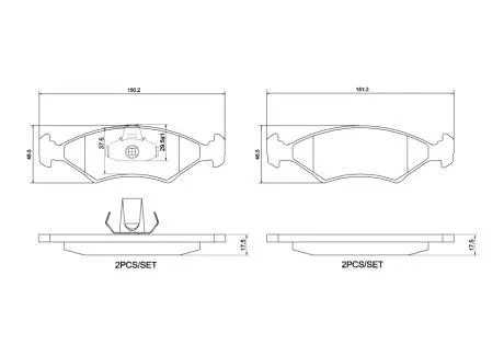 Тормозные колодки, дисковый тормоз.) BREMBO P24043