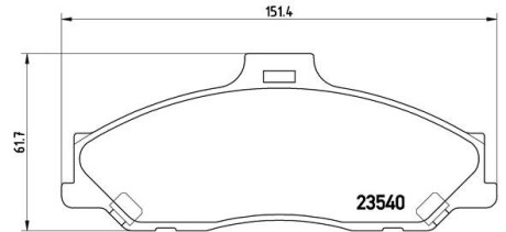 Тормозные колодки, дисковый тормоз.) BREMBO P24051