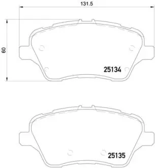 Колодки гальмівні B-MAX FIESTA 08- BREMBO P24151