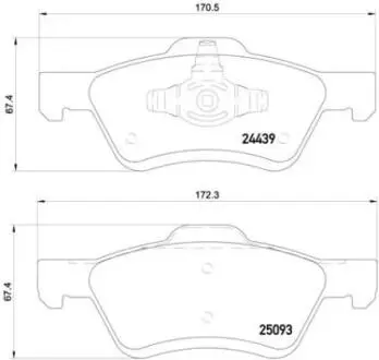 Тормозные колодки дисковые BREMBO P24 159