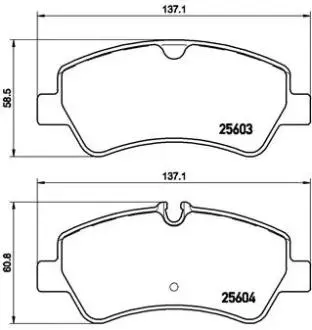 Тормозные колодки дисковые BREMBO P24 160