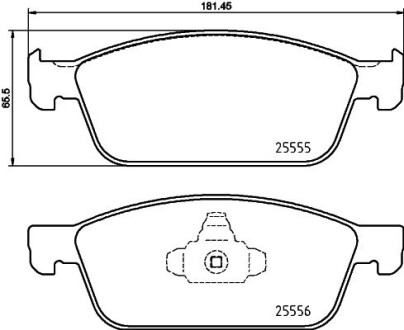 Тормозные колодки дисковые BREMBO P24 199 (фото 1)