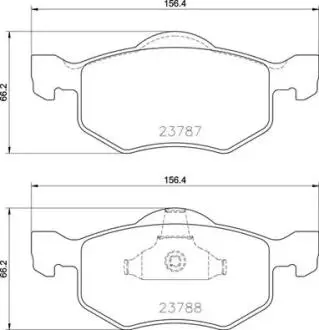 Комплект гальмівних колодок передн, FORD MAVERICK, MAZDA TRIBUTE 2.0/2.3/3.0 03.00- BREMBO P24219