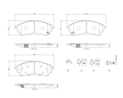 Гальмівні колодки дискові BREMBO P24 225