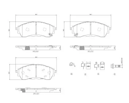 Гальмівні колодки дискові BREMBO P24 225