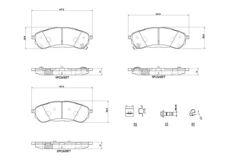Тормозные колодки дисковые BREMBO P24 235